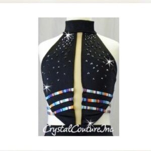 Crystal Couture Halter Top w/ Swarovski
Rhinestones & Multi-Color Straps Size AS
